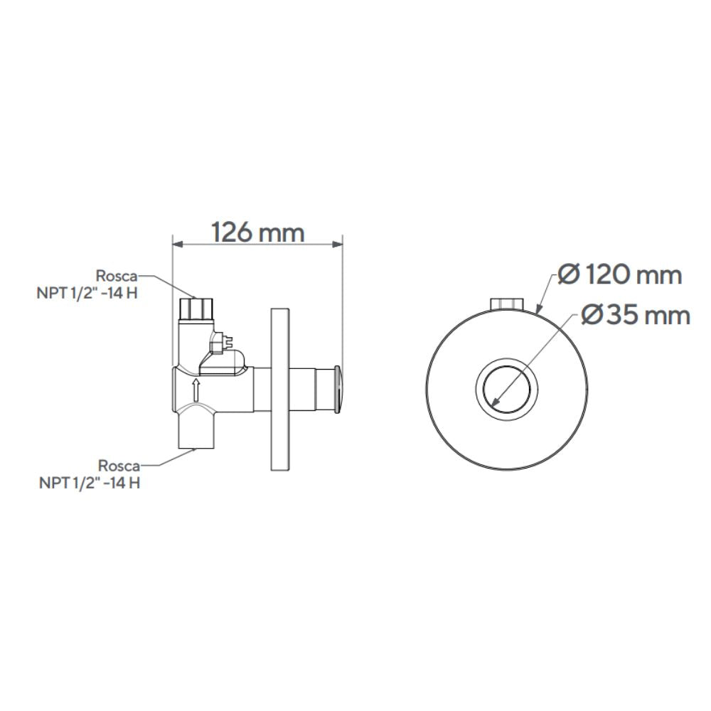 Llave temporizadora para regadera