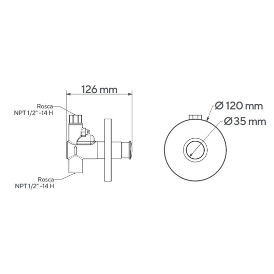Llave temporizadora para regadera