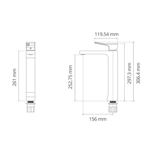 Monomando lavabo alto Voga